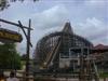The crazy wooden rollercoaster at 6 Flags