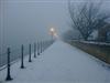 I took this picture when there was no one standing along the path  there is someone there though  spooky