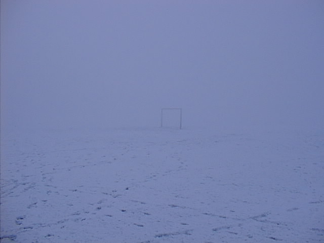 The lonely goal posts