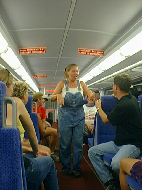 Molly, leading camp songs