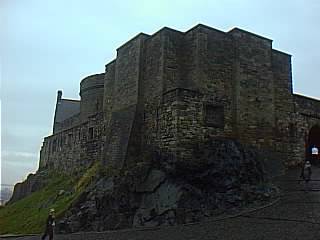 The interior walls of the castle.