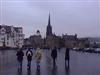 Molly, Lisa and Sharon walking away from the castle towards the Royal Mile.