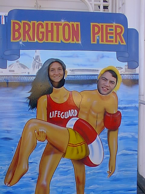 Lisa the lifeguard saving me.