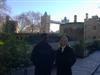 Anna and Lisa, infront of the Bloody Tower with the Tower Bridge in the background.